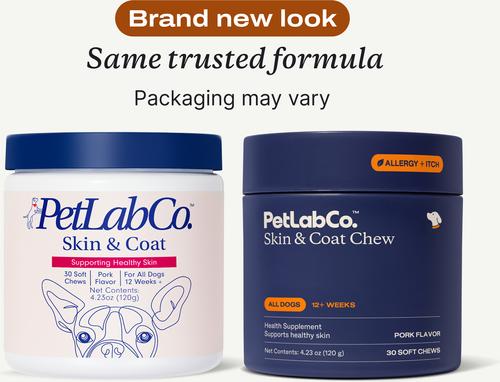 Pork Flavored Soft Chew Skin & Coat Supplement for Dogs, 30 count