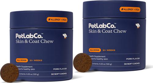 Pork Flavored Soft Chew Skin & Coat Supplement for Dogs, 30 count