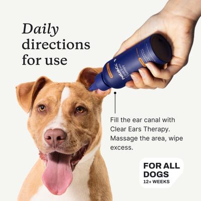 Clear Ears Therapy Cat & Dog Ear Cleaning Solution, 4-fl oz bottle, 4-fl oz bottle