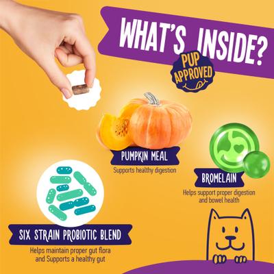 No Poo Bacon Flavored Coprophagia Supplement for Dogs, 120 count