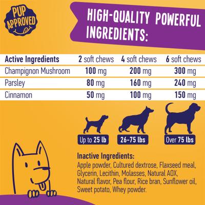 Breath Aid Chicken Flavored Dental Supplement for Dogs, 120 count