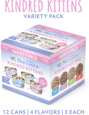 Kitten Kindred Kittens Variety Pack Wet Cat Food, 3-oz can, case of 12