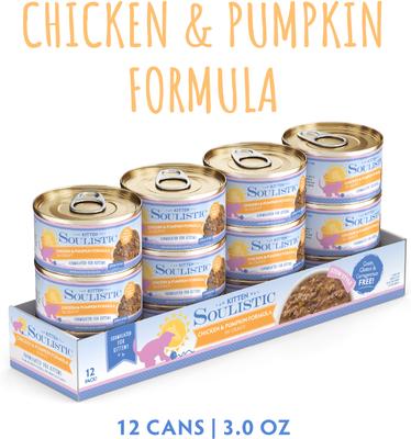 Kitten Chicken & Pumpkin Formula in Gravy Wet Cat Food, 3-oz can, case of 12