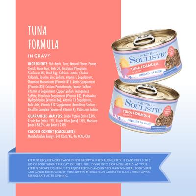 Kitten Tuna Formula in Gravy Wet Cat Food, 3-oz can, case of 12