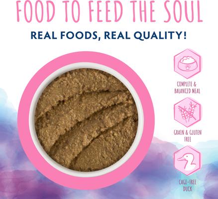 Paté Duck & Tuna Dinner in a Hydrating Purée Wet Cat Food, 5.5-oz can, case of 8