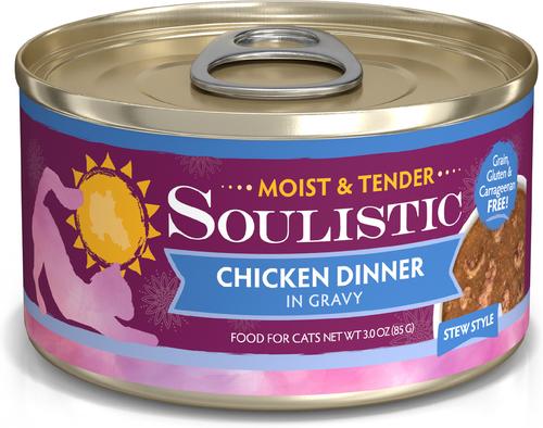Moist & Tender Chicken Dinner in Gravy Wet Cat Food, 3-oz can, case of 12