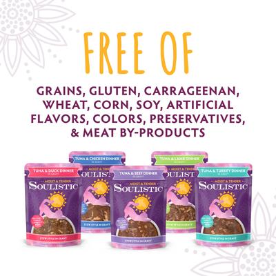 Moist & Tender Tuna & Duck Dinner in Gravy Wet Cat Food, 3-oz pouch, case of 8