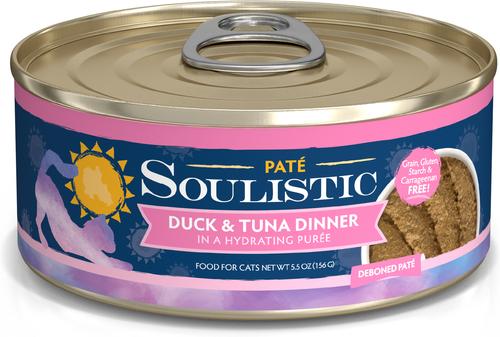 Paté Duck & Tuna Dinner in a Hydrating Purée Wet Cat Food, 5.5-oz can, case of 8