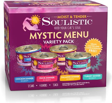Moist & Tender Mystic Menu Variety Pack Wet Cat Food, 3-oz can, case of 12