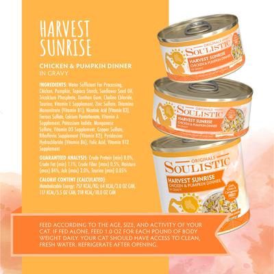 Originals Harvest Sunrise Chicken & Pumpkin Dinner in Gravy Wet Cat Food, 3-oz can, case of 12
