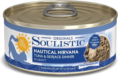 Originals Nautical Nirvana Tuna & Skipjack Dinner in Gravy Wet Cat Food, 5.5-oz can, case of 8