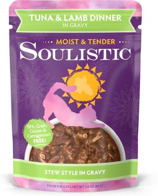 Moist & Tender Tuna & Lamb Dinner in Gravy Wet Cat Food, 3-oz pouch, case of 8