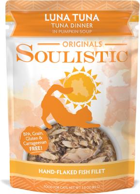 Originals Luna Tuna Tuna Dinner in Pumpkin Soup Wet Cat Food, 3-oz pouch, case of 8