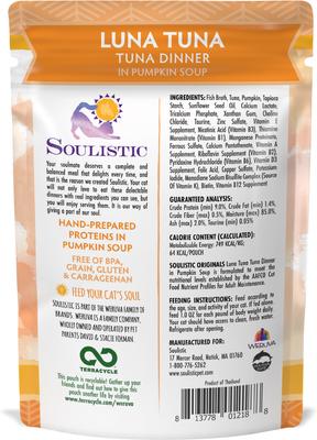 Originals Luna Tuna Tuna Dinner in Pumpkin Soup Wet Cat Food, 3-oz pouch, case of 8