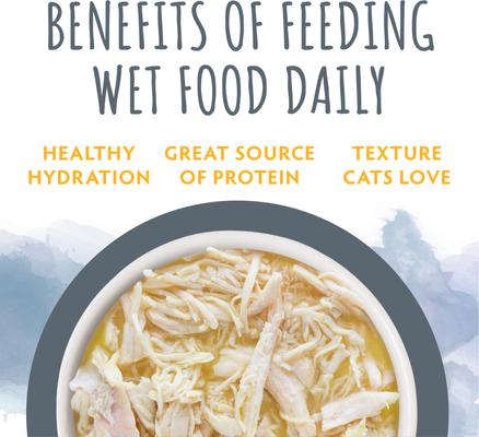 Comida húmeda para gatos Originals Autumn Bounty Chicken Dinner en sopa de calabaza, bolsa de 3 oz, caja de 8