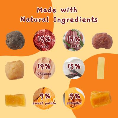 Cod, Chicken, Duck, Beef, Sweet Potato & Pumpkin Kabob Dog Treats, 10.6-oz bag