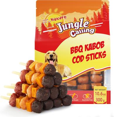 Cod, Chicken, Duck, Beef, Sweet Potato & Pumpkin Kabob Dog Treats, 10.6-oz bag