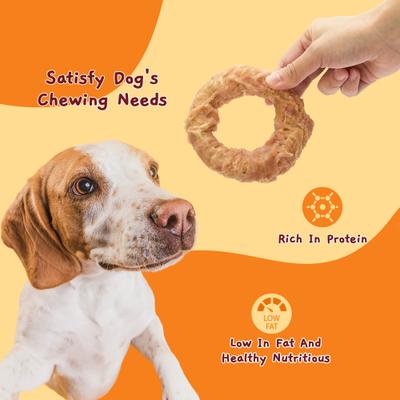 Chicken Wrapped Beef Tendon Ring Dog Chew, 10,6-oz bag