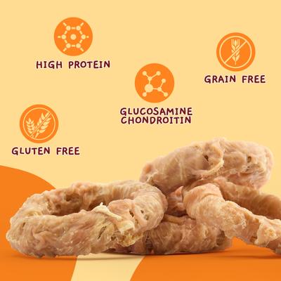 Chicken Wrapped Beef Tendon Ring Dog Chew, 10,6-oz bag