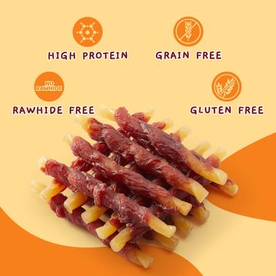 Rawhide-Free Duck Wrapped Cod Sticks Dog Treats, 10.6-oz bag