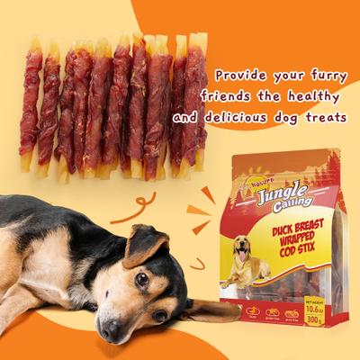 Rawhide-Free Duck Wrapped Cod Sticks Dog Treats, 10.6-oz bag