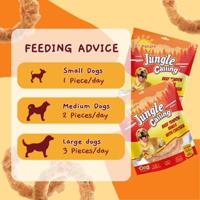 Chicken Wrapped Beef Tendon Ring Dog Chew, 10,6-oz bag