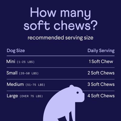 Digestive Prebiotic & Probiotic Peanut Butter Flavor Chew Supplement for Dogs, 90 count