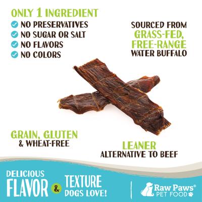 Water Buffalo Dog Jerky Treats, 16-oz bag