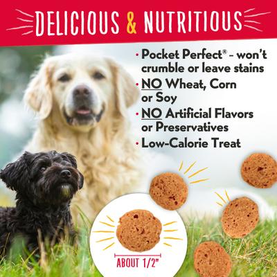 Golosinas para perros Natural Bear Crunch con tocino y arándanos sin cereales, bolsa de 8 oz