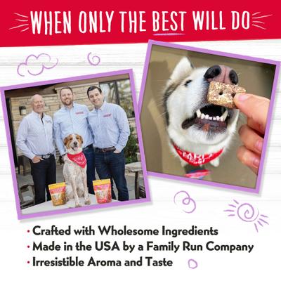 Premios para perros Bearnola Bites con sabor a mantequilla de cacahuete y miel, bolsa de 8 oz