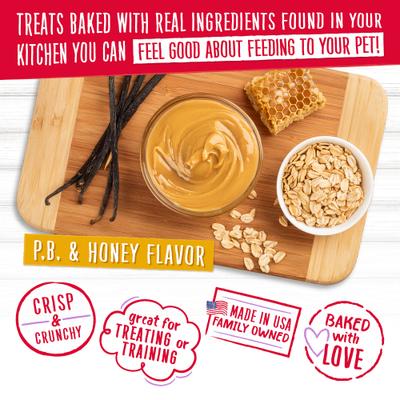 Bearnola Bites Peanut Butter & Honey Flavor Dog Treats, 8-oz bag