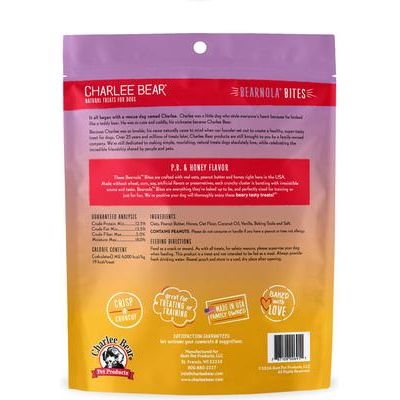 Premios para perros Bearnola Bites con sabor a mantequilla de cacahuete y miel, bolsa de 8 oz