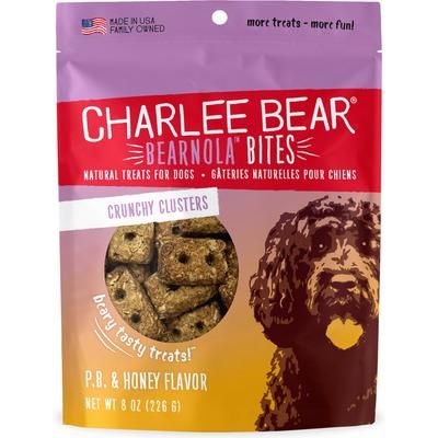 Premios para perros Bearnola Bites con sabor a mantequilla de cacahuete y miel, bolsa de 8 oz