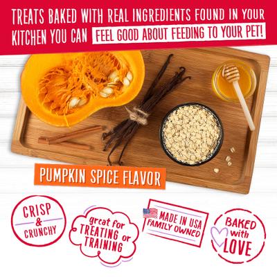 Bearnola Bites Pumpkin Spice Flavor Dog Treats, 8-oz bag