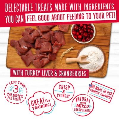 Turkey Liver & Cranberries Flavor Dog Treats, 16-oz bag