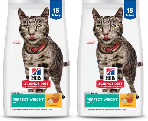 Adult Perfect Weight Management Chicken Recipe Dry Cat Food, 15-lb bag