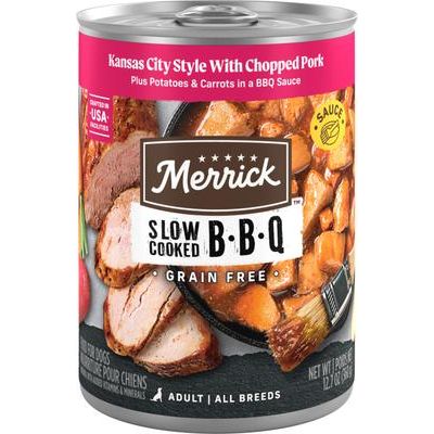 Alimento húmedo para perros sin cereales Slow Cooked BBQ Variety Pack, lata de 12.7 oz, caja de 12
