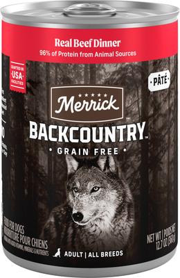 Backcountry Grain-Free 96% Real Beef Dinner Recipe Canned Dog Food, 12.7-oz can, case of 12