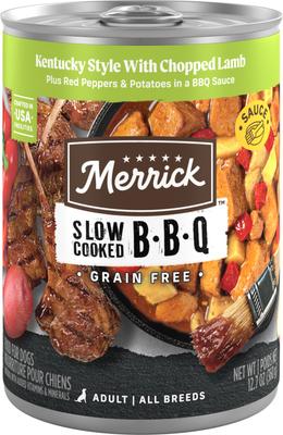 Grain-Free Wet Dog Food Slow-Cooked BBQ Memphis Style with Glazed Chicken, 12.7-oz can, case of 12