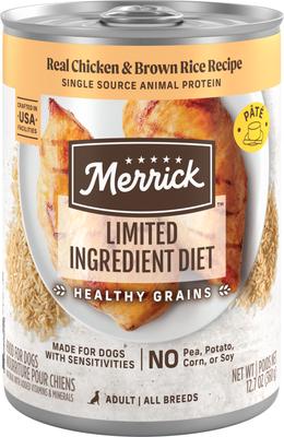 Limited Ingredient Diet Chicken & Brown Rice Recipe Wet Dog Food, 12.7-oz can, case of 12