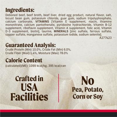 Backcountry Grain-Free 96% Real Beef Dinner Recipe Canned Dog Food, 12.7-oz can, case of 12