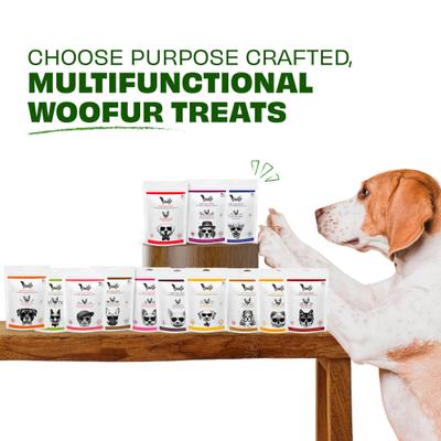 Woofur Chicken & Blueberry Air-Dried All Natural Grain-Free Jerky Dog Training Treat, 1.76-oz bag