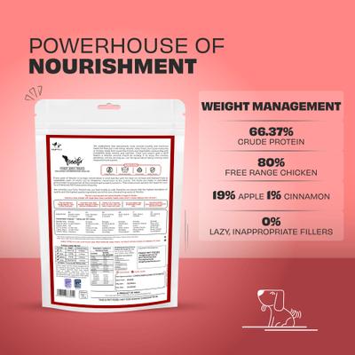 Woofur Chicken & Apple Air-Dried All Natural Grain-Free Jerky Dog Training Treat, 1.76-oz bag