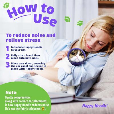 Thunder Grooming Fireworks Calming Band for Dogs, X-Large, Purple