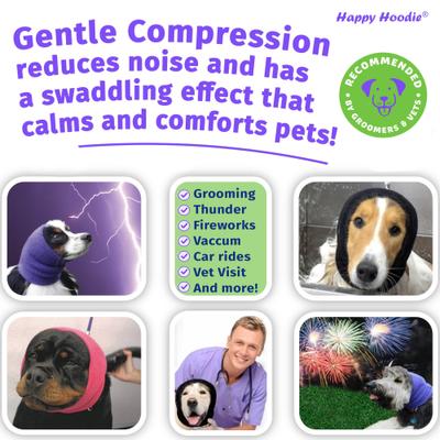 Thunder Grooming Fireworks Calming Band for Dogs, X-Large, Purple
