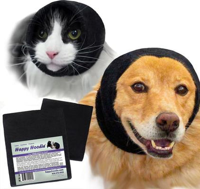 Thunder Grooming Fireworks Calming Band for Dogs & Cats, Small & Large, 2 count, Black