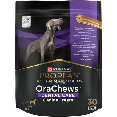 Orachews - Premios dentales grandes para perros adultos con pollo bajo en grasa, 7 unidades