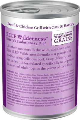 Wilderness Beef & Chicken Grill Grain-Free Canned Dog Food, 12.5-oz can, 3 count