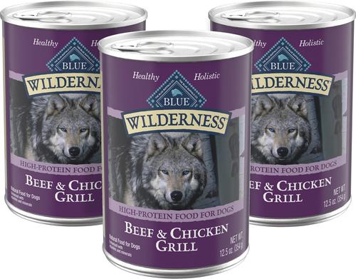 Wilderness Beef & Chicken Grill Grain-Free Canned Dog Food, 12.5-oz can, 3 count