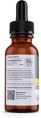 Extra Strength Oil Dropper 750-mg Full Spectrum Hemp Extract All Species Liquid Calming Supplement for Dogs & Cats, 1-fl oz bottle
